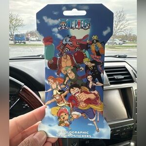 One Piece Holographic Trading Stickers - Colorful Anime Characters